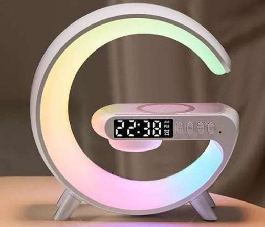 G Shaped LED Lamp Bluetooth Speake Wireless Charger